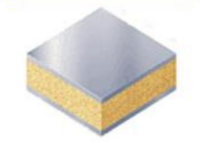 Diagrama de constru&ccedil;&atilde;o do painel sandu&iacute;che de espessura 2x UNION N&uacute;cleo de Espuma de PVC