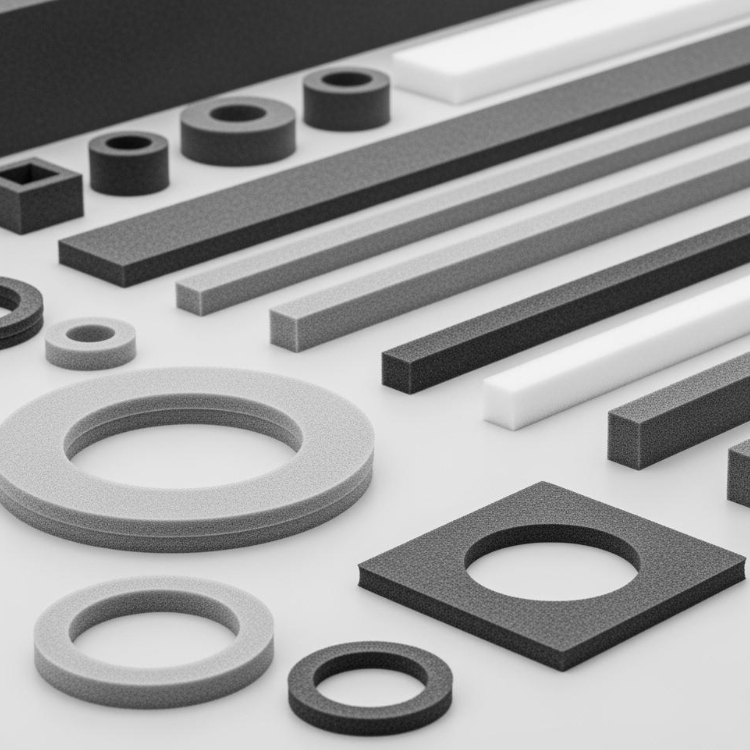 자동차 및 해양 적용 조립을 위한 환경 밀봉, 진동 감쇠 및 압축 저항을 제공하는 맞춤형 다이컷 PVC 폼 개스킷 및 씰의 이미지.